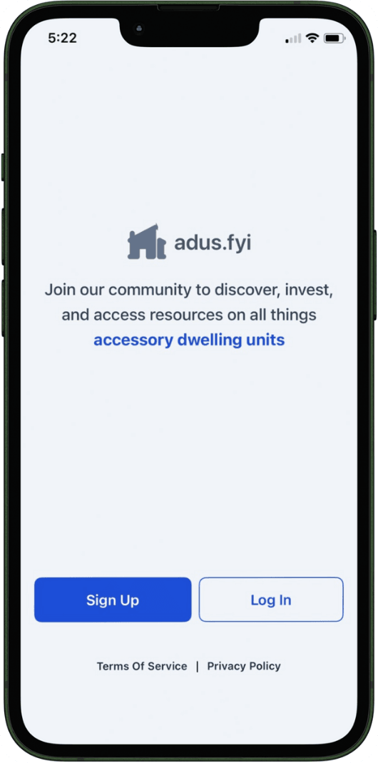 adus.fyi mobile app screenshot